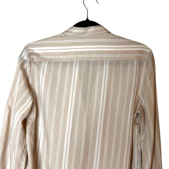 Aritzia Babaton Utility Shirt- Neutral Stripe Button Down Shirt- Small - Picture 9 of 14